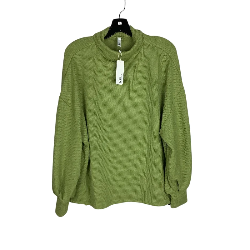 Women's Sweetheart Collar SweatersSweater By Glam In Green, Size: S