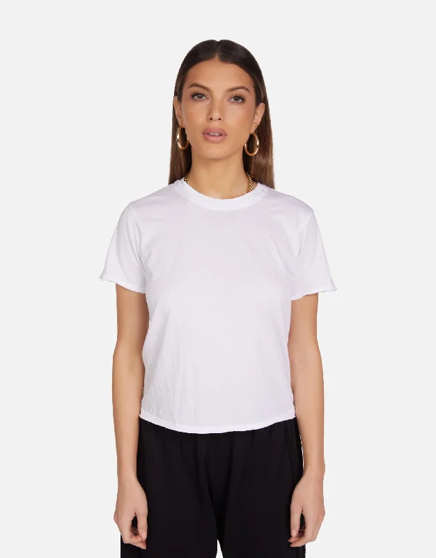 Women's Blouse with Collarless DesignPowell White