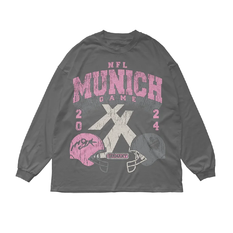 Women's Blouse with Shawl Collarmgk x NFL Munich Long Sleeve