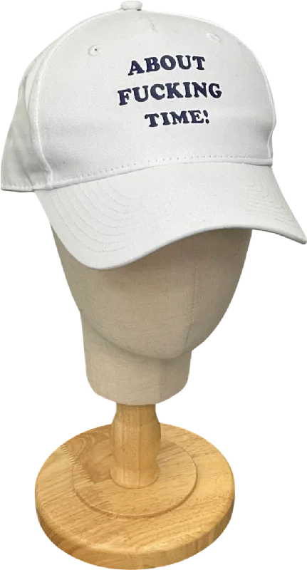 Women's Lapel Collar SweatersWhite Slogan Baseball Cap One Size