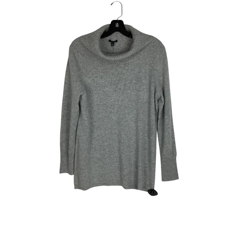 Women's V-Shaped Collar SweatersSweater Cashmere By Talbots In Grey, Size: Lp