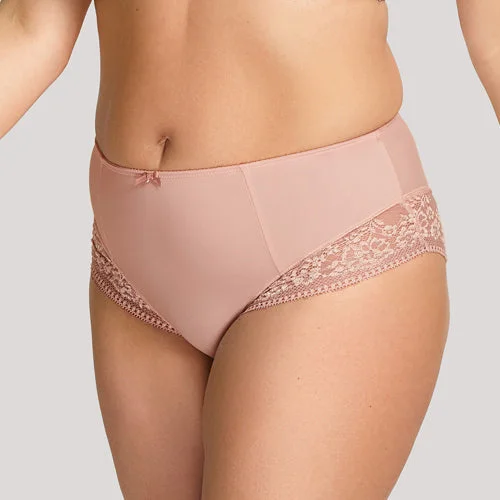 stretch lace panties with a high-leg cut for a flirty appealSculptresse Roxie High Waist Brief - Misty Rose