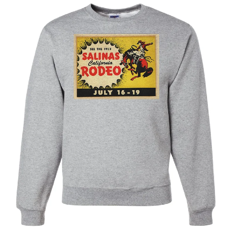 Women's Hooded Sweatshirts with Patch PocketsVintage Sticker California Salinas Crewneck Sweatshirt