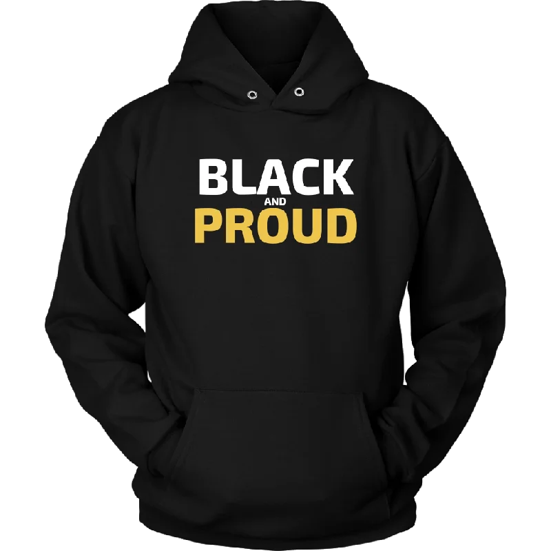 Women's Hooded Sweatshirts with Nylon LiningBlack and Proud Hoodie