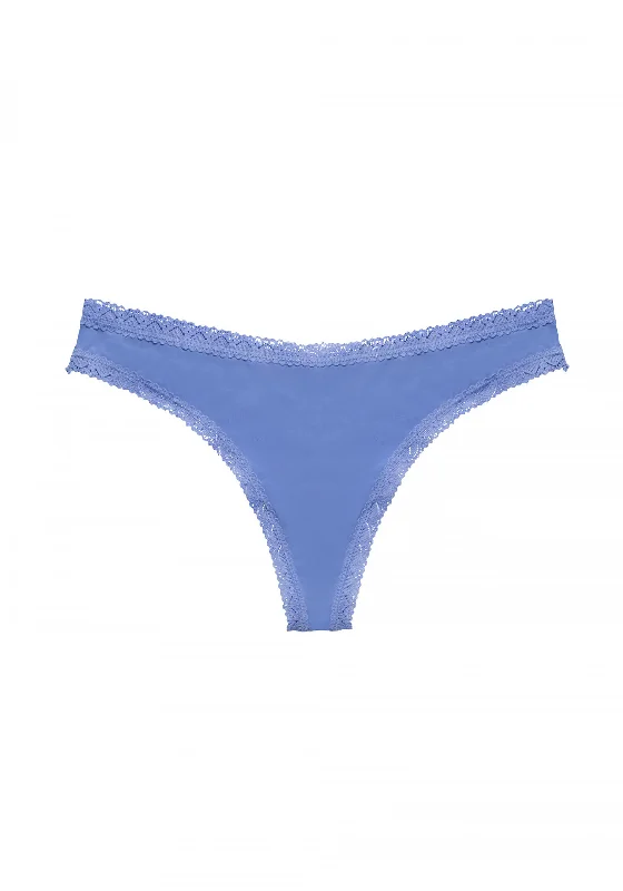 seamless bra with lace detailingBlush Micro Lace Trim Bluebell Thong