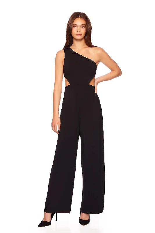 Women's Jumpsuits with Low Waistone arm cut out jumpsuit