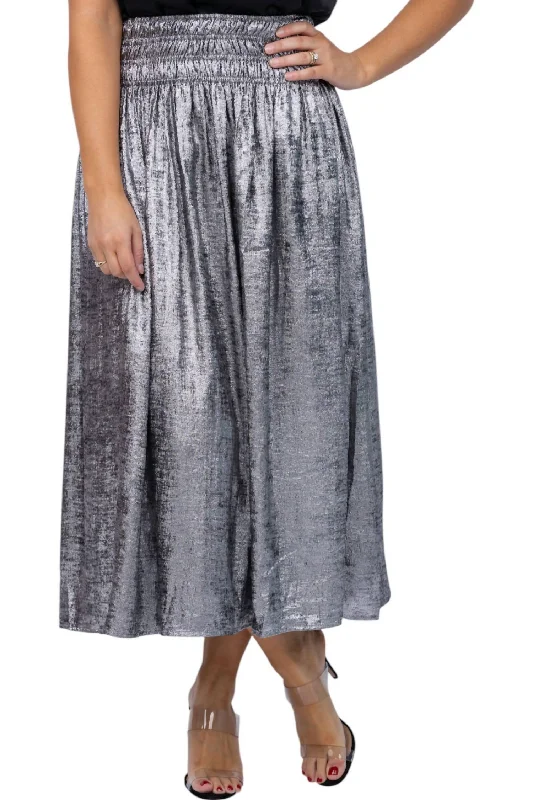 Women's Cozy SkirtsThe Viola Skirt In Silver