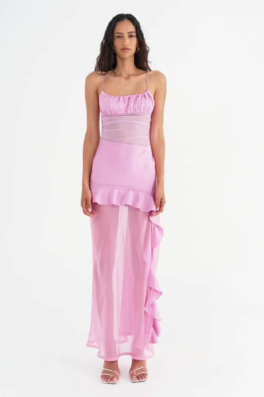 Women's U-Shaped-Neck DressesDelilah Maxi Dress Bubblegum