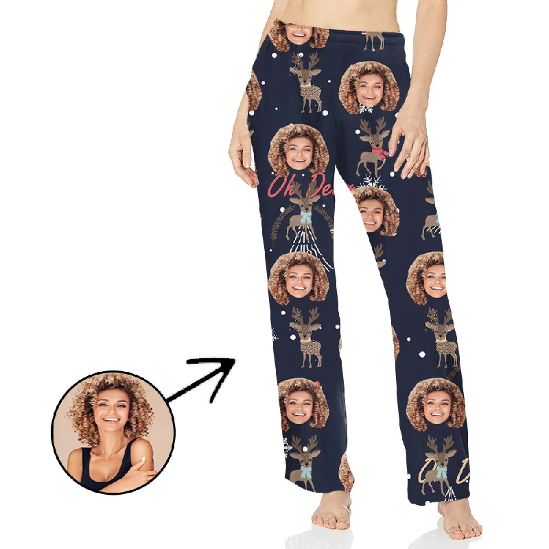 floral print women's pajamasCustom Photo Pajamas Pants For Women Oh Lovely Deer