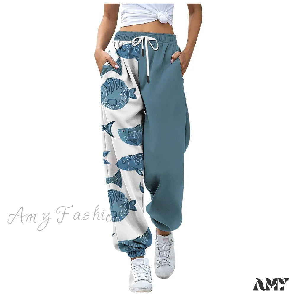 Women's Jodhpurs with Boat CollarAmy Fashion - Sweatpants Casual Animal Printed Pattern Trousers