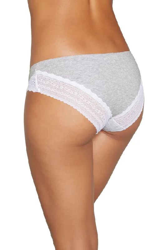 moisture-wicking seamless panties for women2 darabos női alsó szürke-fehér csipkés - Ysabel Mora