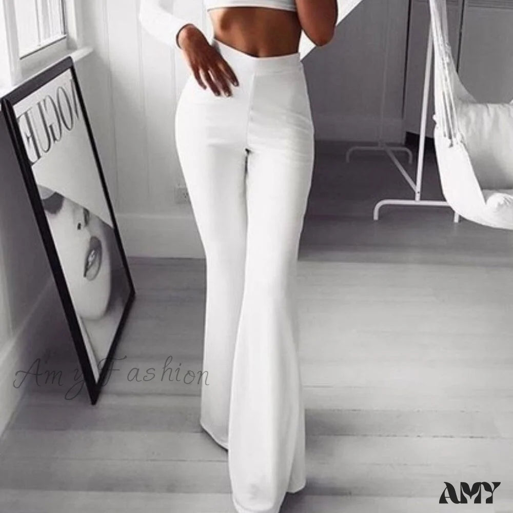 Women's Jodhpurs with Straight HemAmy Fashion - High Waist Slim Stretch Elasticity Pants