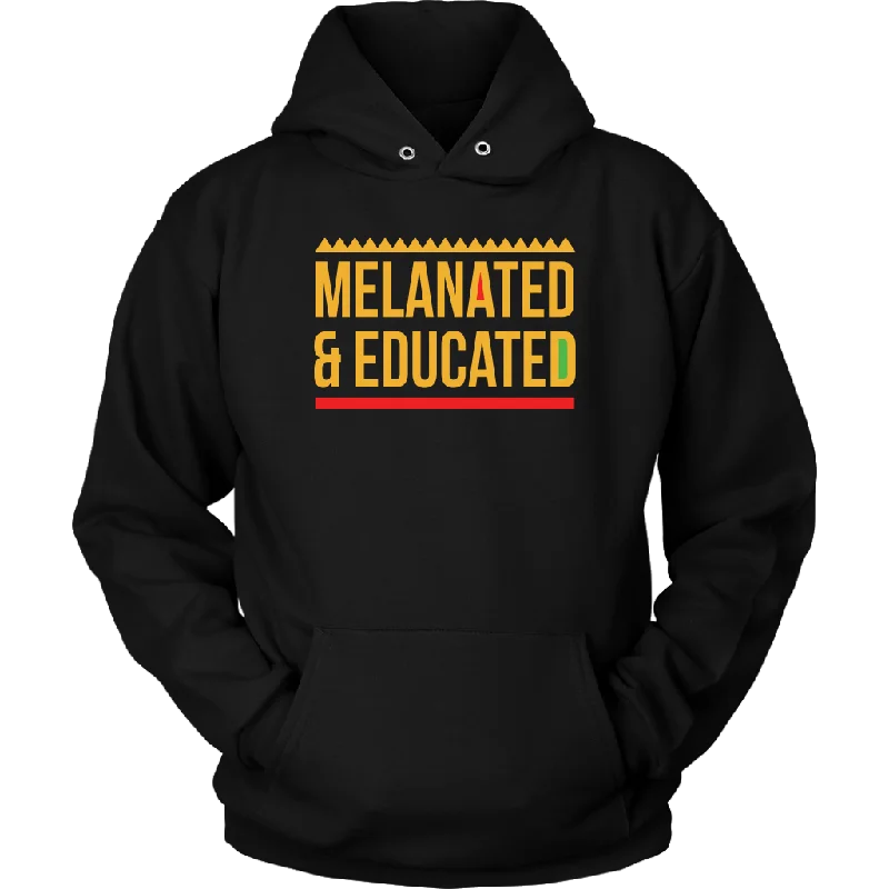 Women's Hooded Sweatshirts with Lightweight FabricMelanated & Educated Hoodie