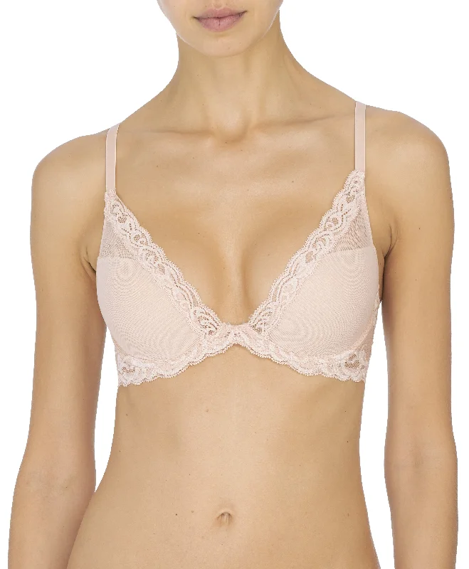 padded balconette braFeathers Lace Plunge T-Shirt Bra