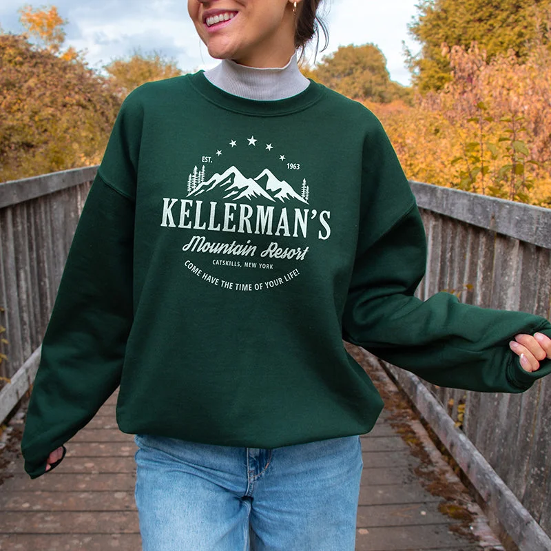 Women's Hooded Sweatshirts with Flared WaistKellerman's Mountain Resort Crewneck Sweatshirt