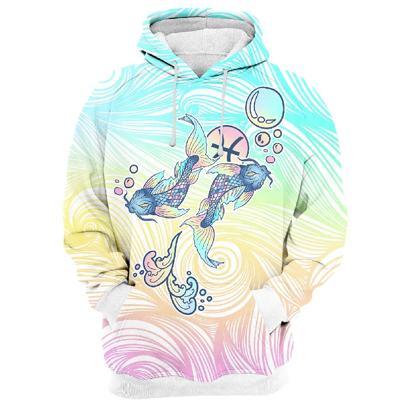 Women's Hooded Sweatshirts with Stretch WaistPisces Hoodie