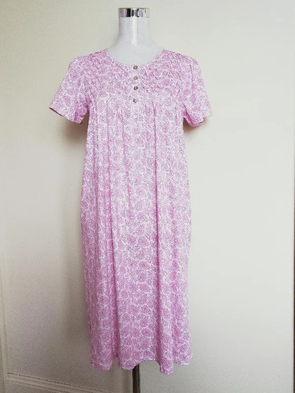 women's button-down pajama shirtsSchrank Cotton Jersey Nightie in Pink Paisley SK310P