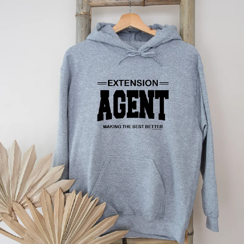 Women's Hooded Sweatshirts with Mediumweight FabricExtension Agent Making The Best Better BLACK INK Hoodie (S-3XL) Unisex - Multiple Colors!