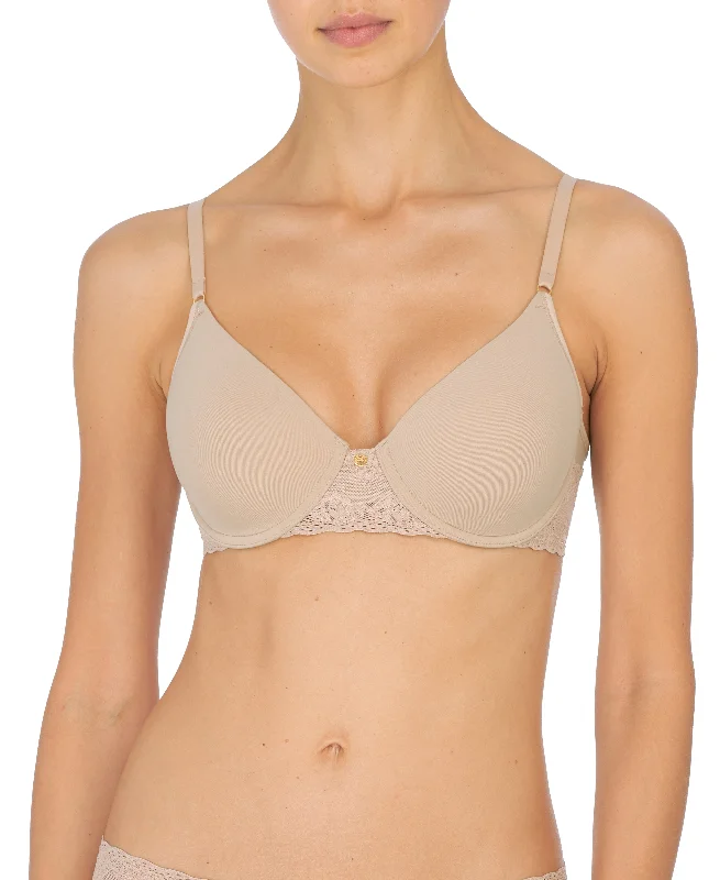 lace overlay braBliss Perfection Contour Underwire Bra - Cafe