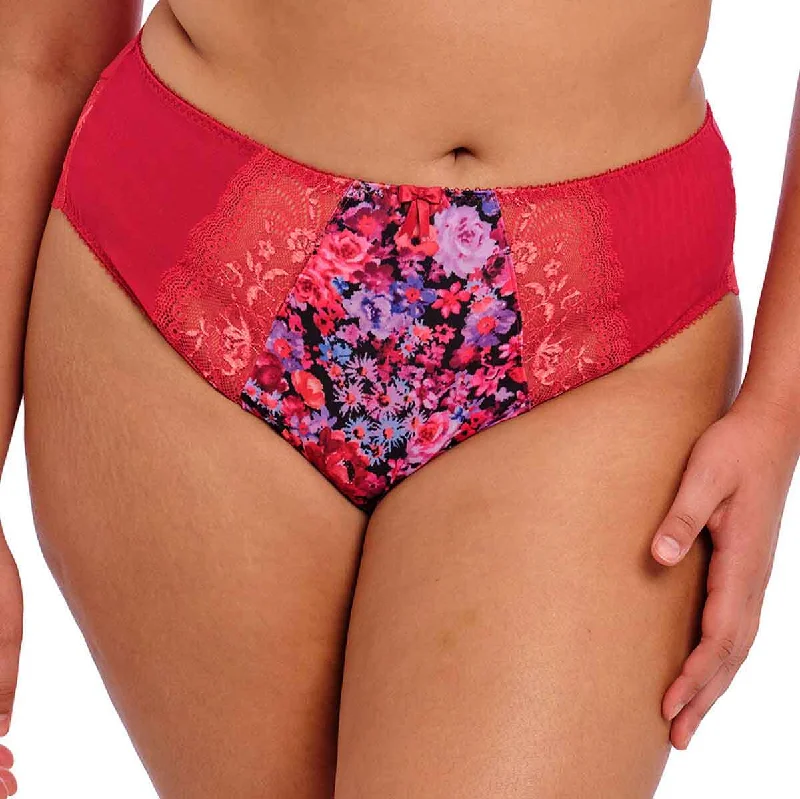 plus-size seamless panties with a full-coverage design and tummy controlElomi Morgan High Leg Brief - Sunset Meadow