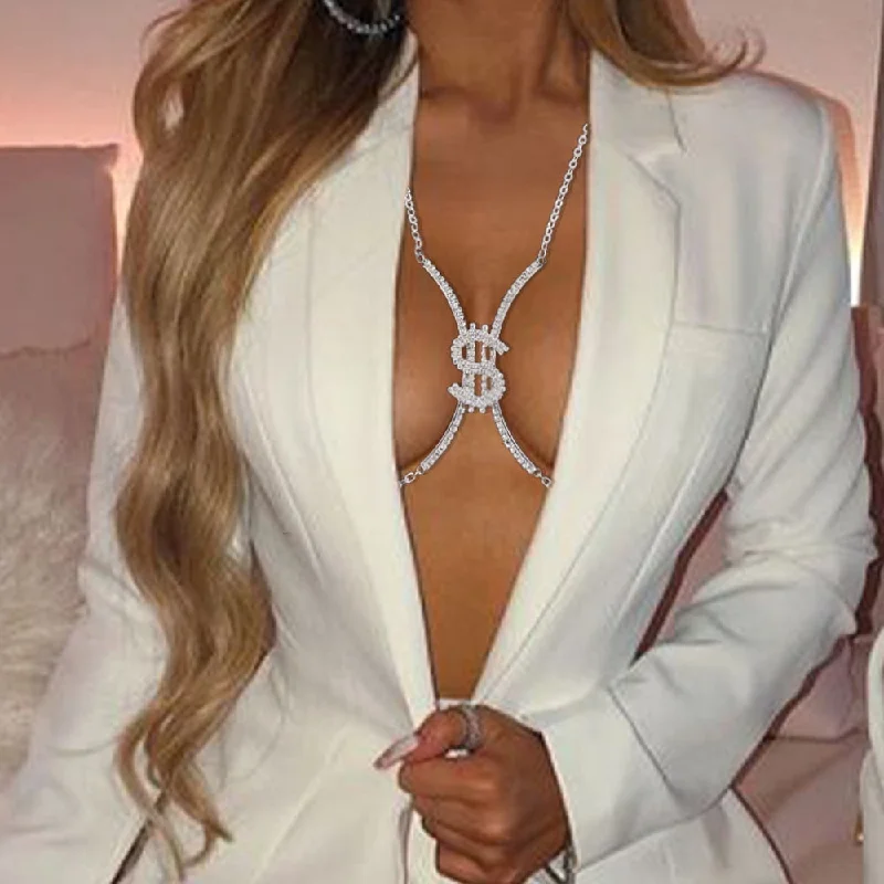 women's pajamas with a sophisticated eleganceSexy Dollar Chest Chain