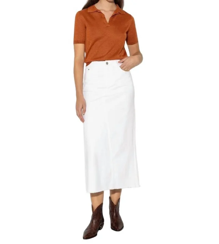 Women's Vintage SkirtsDenim Skirt In Bleach White