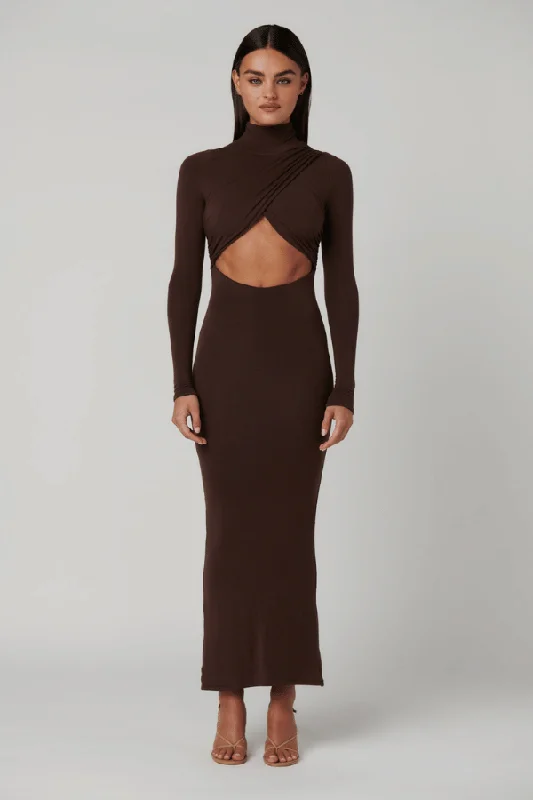 Women's Sheath DressesManara Maxi Dress Chocolate