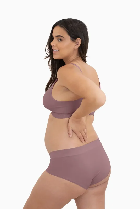 plus-size demi-cup bra with lace overlayGrow With Me Maternity & Postpartum Brief - Twilight