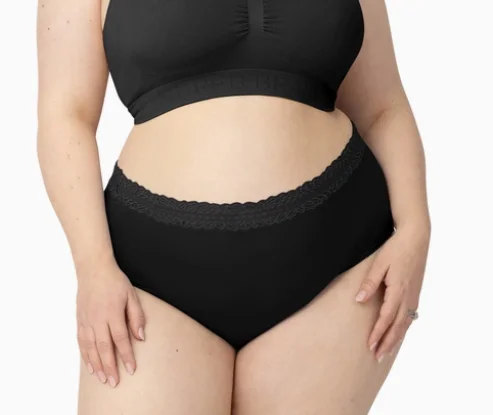 sleep bra for comfortHigh-Waisted Postpartum Recovery Pantie - Black