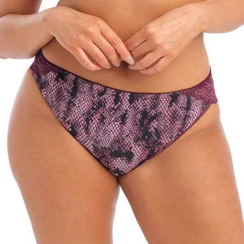 lightweight silk panties with a stretch lace trim for a flirty lookElomi Lucie Brazilian Brief - Mambo