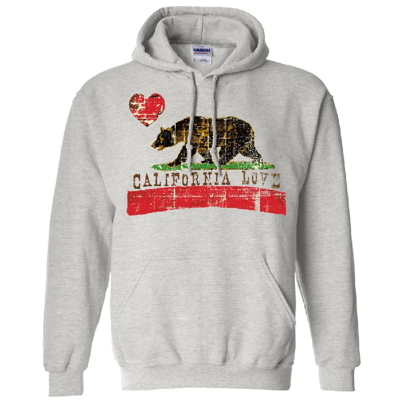 Women's Hooded Sweatshirts with Chevron LiningCalifornia Love Distressed Sweatshirt Hoodie