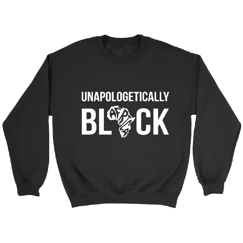 Women's Hooded Sweatshirts with Abstract LiningUnapologetically BLACK Sweatshirt