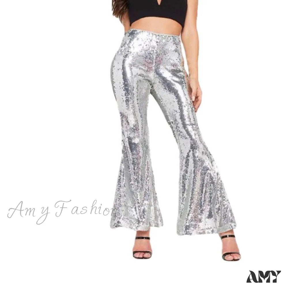 Women's Jodhpurs with Keyhole CollarAmy Fashion - Sexy Nightclub See-through Pants