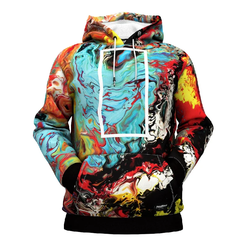 Women's Hooded Sweatshirts with Brocade LiningOil Painting Hoodie