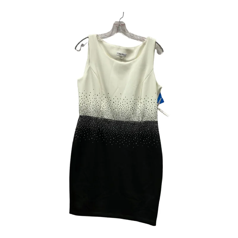 Women's Square-Neck DressesDress Party Short By Calvin Klein In Black & White, Size:L