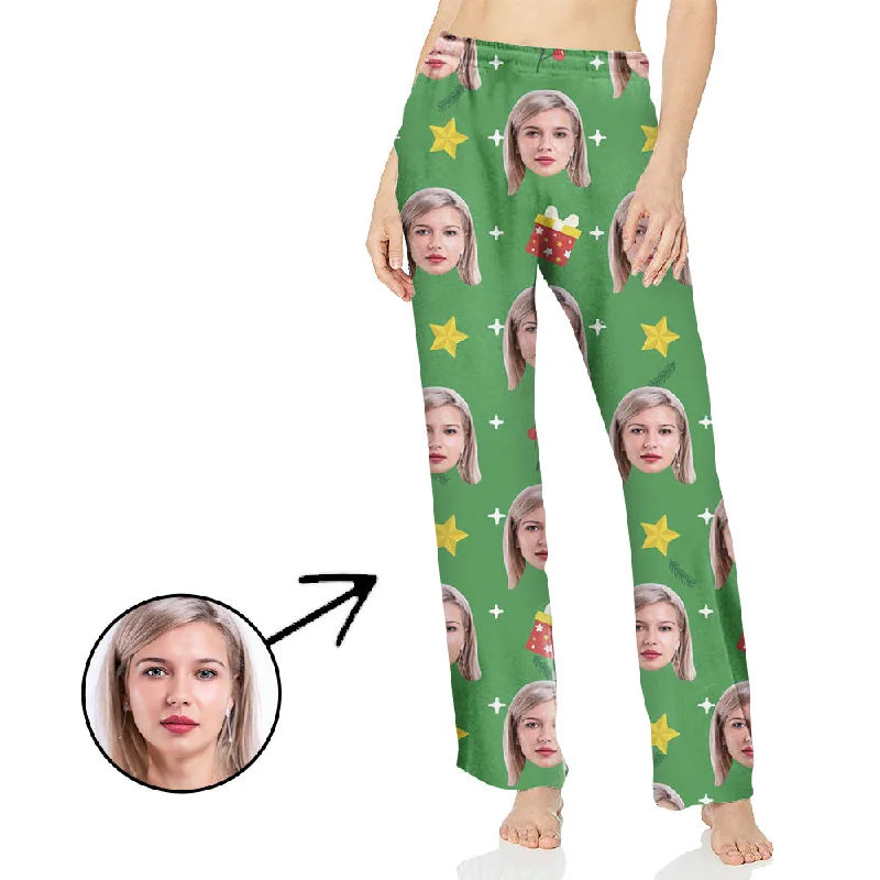 women's pajamas with adjustable strapsCustom Photo Pajamas Pants For Women Snows And Gifts