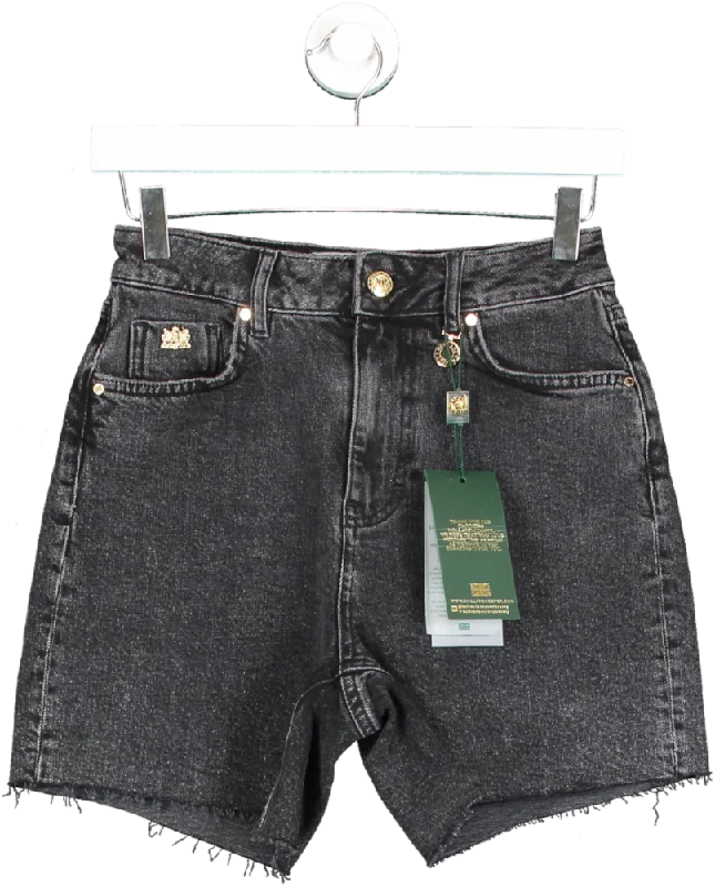 Women's Jodhpurs with Peter Pan CollarHolland Cooper Black High Rise Denim Short BNWT UK 6