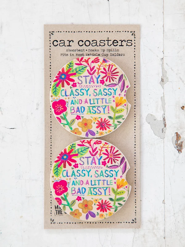 women's pajamas with a vintage lookCar Coasters, Set of 2 - Classy Sassy